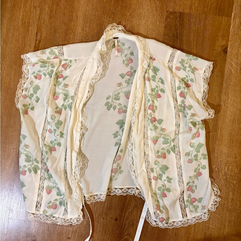 Free people Floral Lace Cardigan